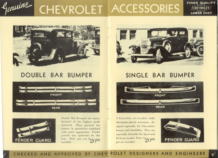 1931 Chevrolet Accessories Booklet Page 4